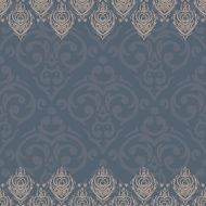 Vector seamless baroque damask luxury background N4