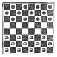 Draughts (antique engraving)