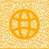 Globe on Vector Lightbulb Pattern Background N2