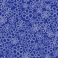 white chamomile flowers seamless pattern