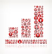 Bar Graph Women Faces Girl Power Pattern