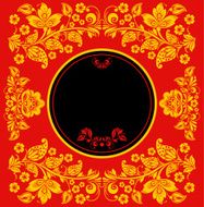 Elegant decorative khokhloma postcard frame
