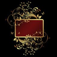 Frame Banner with Golden Ornament