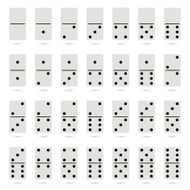 Collection of old fashioned domino set