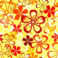 Seamless retro pattern with flowers