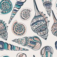 Seashell Seamless Pattern