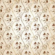 Seamless wallpaper background grapes decor vintage vector
