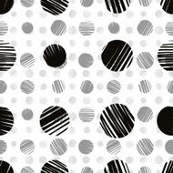 Sketch dots seamless pattern monochrome
