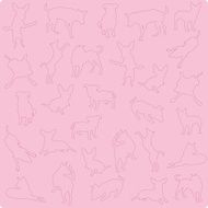 Seamless Wallpaper background Dog Puppy (Silhouette)