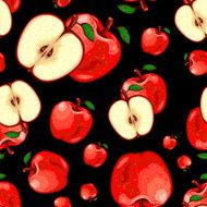 Seamless Fruit Pattern - Apple