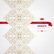 Vector seamless border in Victorian style N27