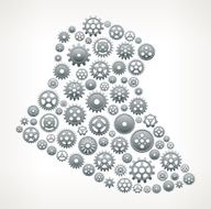Iraq Metallic Gears and Pinions Pattern