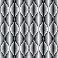 Monochrome geometric wavy lined seamless pattern