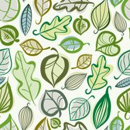 Beautiful leaves seamless pattern