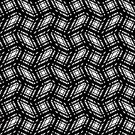 Stripes geometric seamless pattern black and white vector
