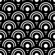 Seamless black and white geometric vector background simple