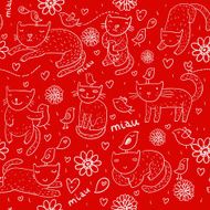 children pattern with cats N2