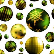 Seamless Christmas Pattern - Ornaments