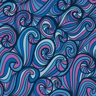 Beautiful curly waves seamless pattern N2