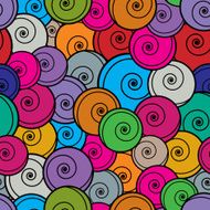 Colorful curls seamless pattern N2