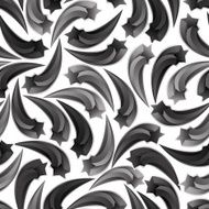 Graphic stylized star fall seamless pattern
