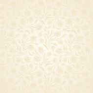 Seamless beige floral pattern Vector illustration