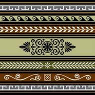 Set of geometric borders
