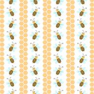 Seamless pattern with bees