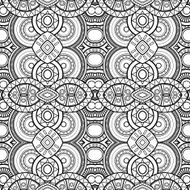 Vector Seamless Monochrome Abstract Pattern N29