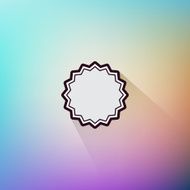 Stylish Geometric Flat Design Badge Long Shadow Soft Color Background