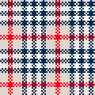 Seamless Red Blue tartan Vector