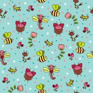 Bugs seamless wallpaper