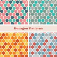 Set of hexagon patterns