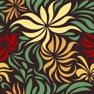 Abstract retro flower seamless pattern