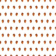 Colorful autumn seamless pattern made of hand drawn acorns N2