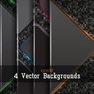 Set of modern backgrounds