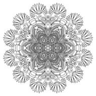 Vector round ornament N5