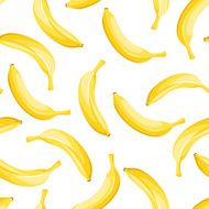 Seamless background with yellow bananas Vector illustration
