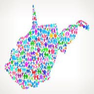 West Virginia State on vector family pattern Background N2
