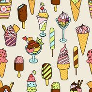 Pattern with ice cream