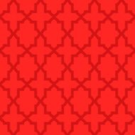 Simple abstract arabesque pattern - red color