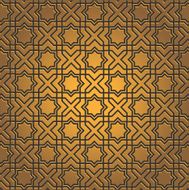 Golden arabic pattern