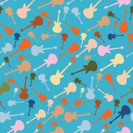 Retro Blue Seamless Music Background
