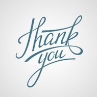 Lettering Thank you Vector illustration
