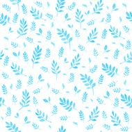 Beautiful watercolor seamless pattern with leaves