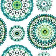 Repeating Oriental floral pattern