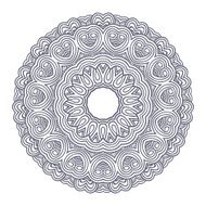 Contemporary doily round lace floral pattern