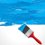 paint brush with blue