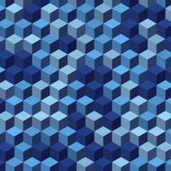 Rain Geometric Cube Hexagon Pattern
