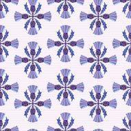 Stencil Style Scottish Thistle Seamless Pattern N2